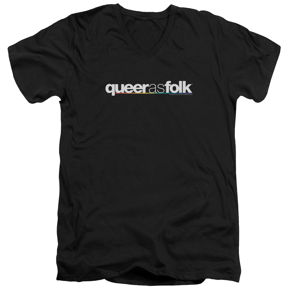 Queer as Folk Logo - Men's V-Neck T-Shirt Men's V-Neck T-Shirt Queer as Folk   