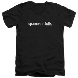 Queer as Folk Logo - Men's V-Neck T-Shirt Men's V-Neck T-Shirt Queer as Folk   