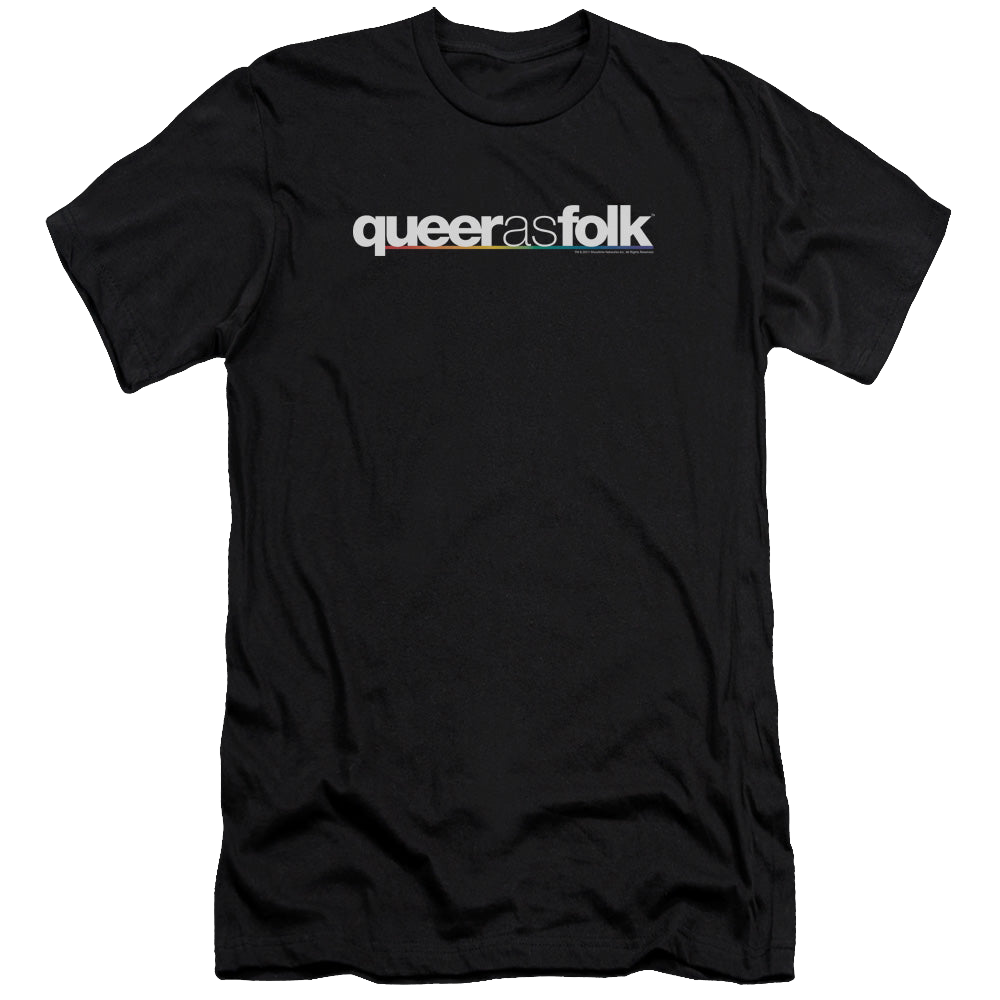 Queer as Folk Logo - Men's Premium Slim Fit T-Shirt Men's Premium Slim Fit T-Shirt Queer as Folk   