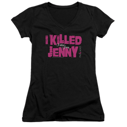 L Word, The I Killed Jenny - Juniors V-Neck T-Shirt Juniors V-Neck T-Shirt The Real L Word   