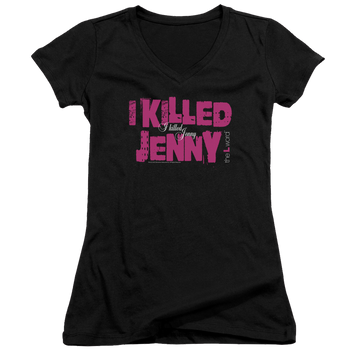 L Word, The I Killed Jenny - Juniors V-Neck T-Shirt Juniors V-Neck T-Shirt The Real L Word   