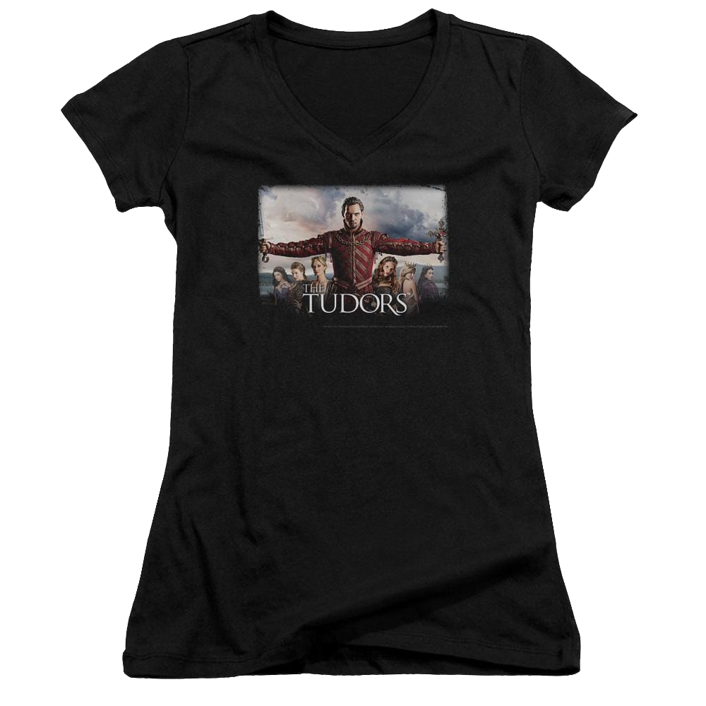 The Tudors The Final Seduction Juniors V-Neck T-Shirt Juniors V-Neck T-Shirt The Tudors   