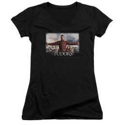 The Tudors The Final Seduction Juniors V-Neck T-Shirt Juniors V-Neck T-Shirt The Tudors   