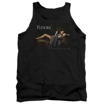 Black men's tank with The Tudors The King And His Queen graphic