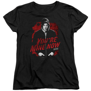 Black women's t-shirt with Dexter Dark Passenger graphic