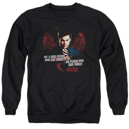Dexter Good Bad - Men's Crewneck Sweatshirt Men's Crewneck Sweatshirt Dexter   