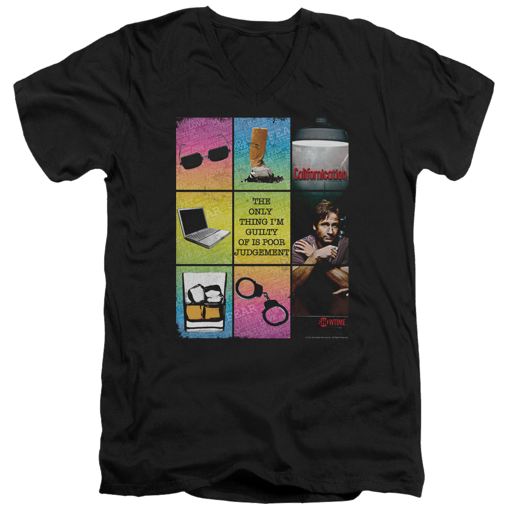 Californication Poor Judgement - Men's V-Neck T-Shirt Men's V-Neck T-Shirt Californication   