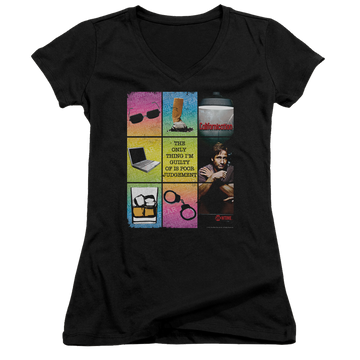 Californication Poor Judgement - Juniors V-Neck T-Shirt Juniors V-Neck T-Shirt Californication   
