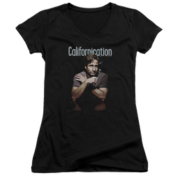 Californication Smoking - Juniors V-Neck T-Shirt Juniors V-Neck T-Shirt Californication   