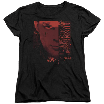 Black women's t-shirt with Dexter Normal graphic