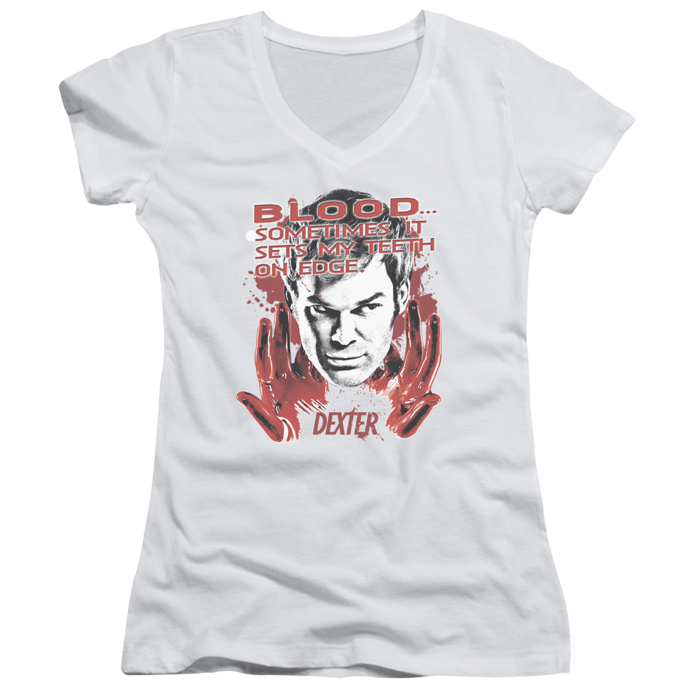 Dexter Blood - Juniors V-Neck T-Shirt Juniors V-Neck T-Shirt Dexter   