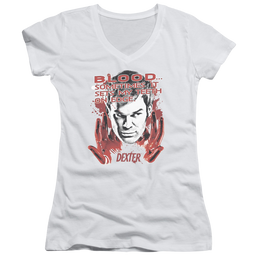Dexter Blood - Juniors V-Neck T-Shirt Juniors V-Neck T-Shirt Dexter   