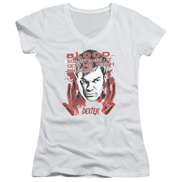 Dexter Blood - Juniors V-Neck T-Shirt Juniors V-Neck T-Shirt Dexter   