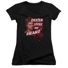 Dexter Bloody Heart - Juniors V-Neck T-Shirt Juniors V-Neck T-Shirt Dexter   