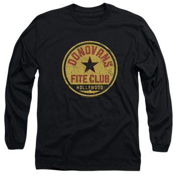 Black men's long sleeve t-shirt with Ray Donovan Fite Club graphic