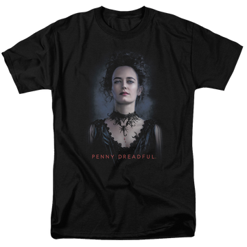 Black men's regular fit t-shirt with Penny Dreadful Vanessa graphic