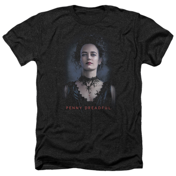 Charcoal men's heather t-shirt with Penny Dreadful Vanessa graphic