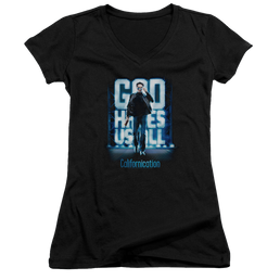 Californication Hit The Lights - Juniors V-Neck T-Shirt Juniors V-Neck T-Shirt Californication   