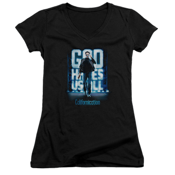 Californication Hit The Lights - Juniors V-Neck T-Shirt Juniors V-Neck T-Shirt Californication   