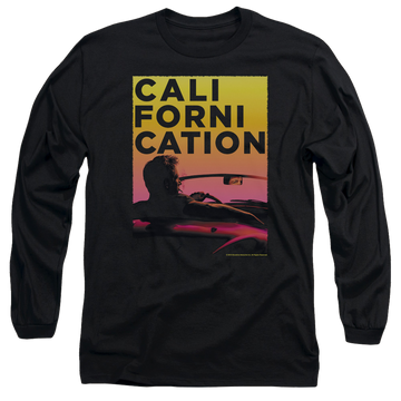 Black men's long sleeve t-shirt with Californication Sunset Ride graphic