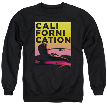 Black men's crewneck sweatshirt with Californication Sunset Ride graphic