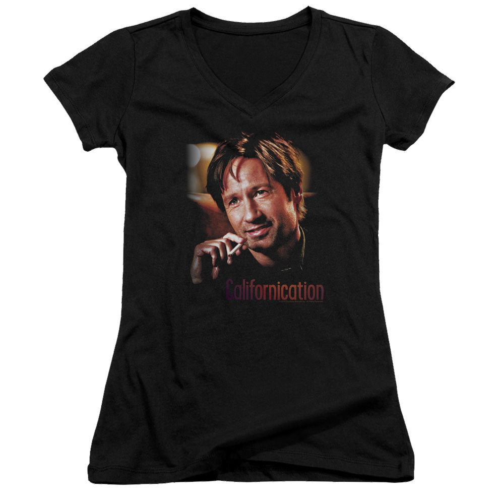 Californication Smoker - Juniors V-Neck T-Shirt Juniors V-Neck T-Shirt Californication   