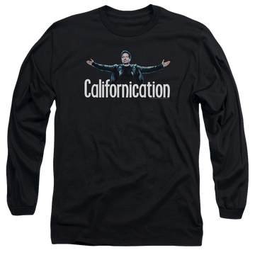 Black men's long sleeve t-shirt with Californication Outstretched graphic