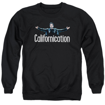Black men's crewneck sweatshirt with Californication Outstretched graphic