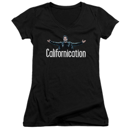 Californication Outstretched - Juniors V-Neck T-Shirt Juniors V-Neck T-Shirt Californication   
