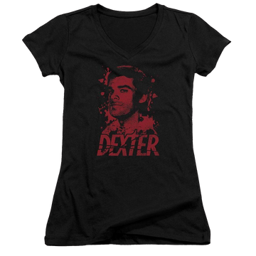 Dexter Born In Blood - Juniors V-Neck T-Shirt Juniors V-Neck T-Shirt Dexter   