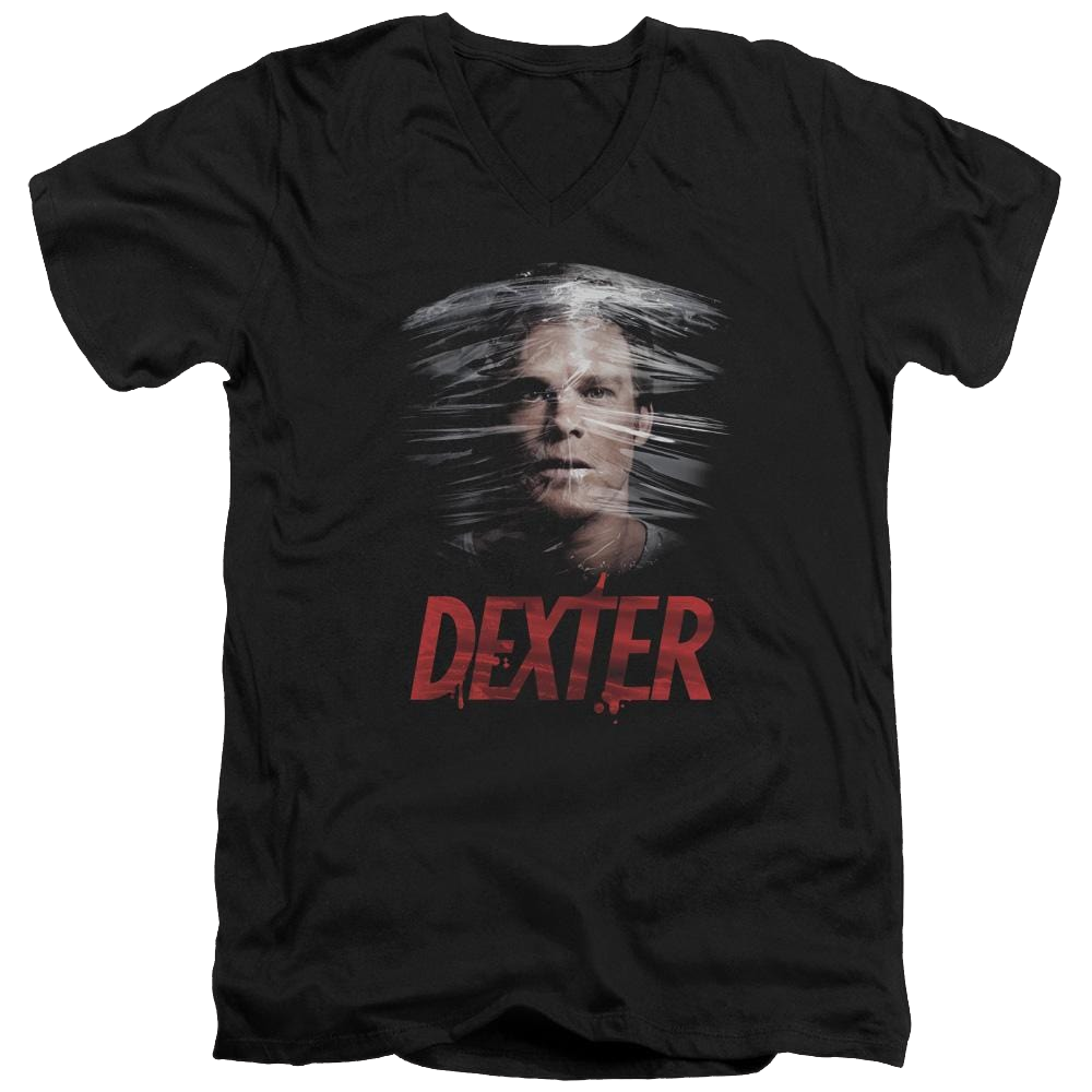Dexter Plastic Wrap - Men's V-Neck T-Shirt Men's V-Neck T-Shirt Dexter   
