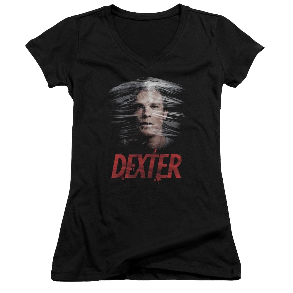 Dexter Plastic Wrap - Juniors V-Neck T-Shirt Juniors V-Neck T-Shirt Dexter   