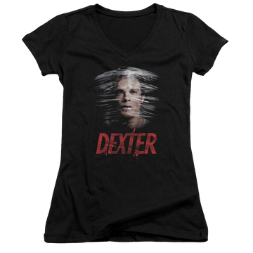 Dexter Plastic Wrap - Juniors V-Neck T-Shirt Juniors V-Neck T-Shirt Dexter   