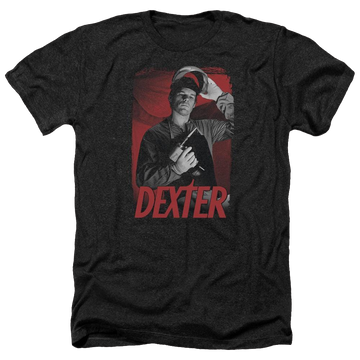 Charcoal men's heather t-shirt with Dexter See Saw graphic