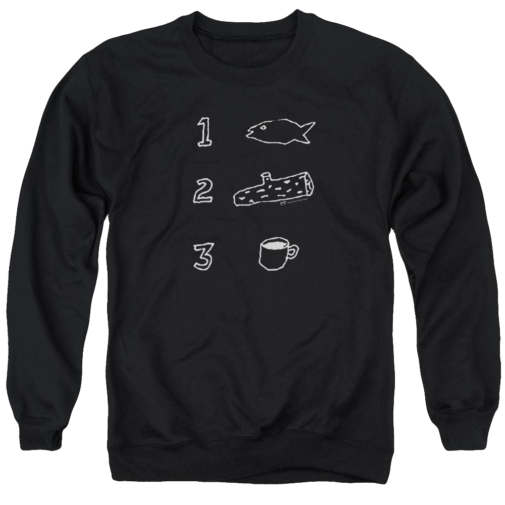 Twin Peaks Coffee Log Fish Men's Crewneck Sweatshirt Men's Crewneck Sweatshirt Twin Peaks   
