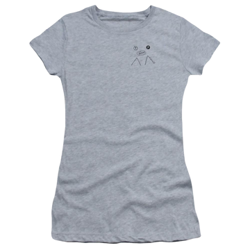 Athletic heather juniors t-shirt with Twin Peaks Peak Pie graphic