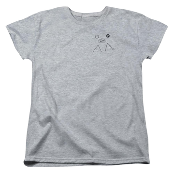 Athletic heather women's t-shirt with Twin Peaks Peak Pie graphic