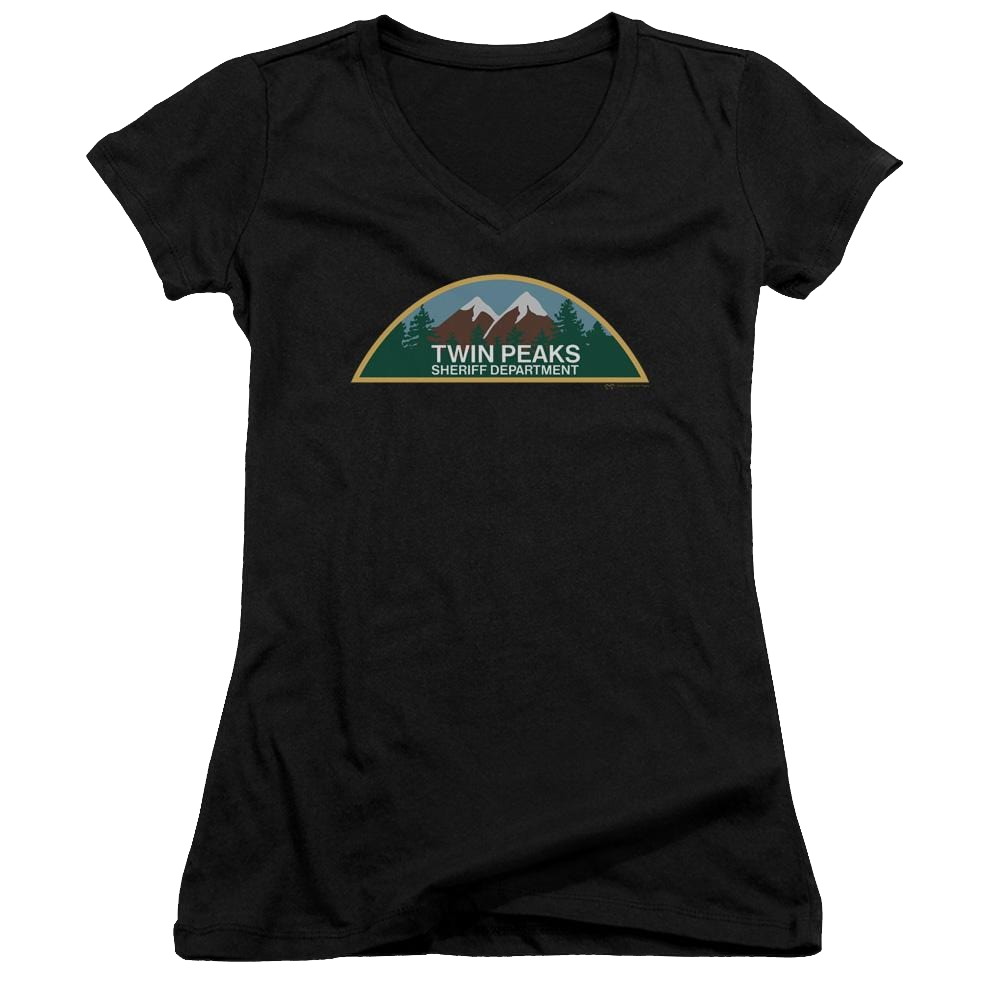Twin Peaks Sheriff Department Juniors V-Neck T-Shirt Juniors V-Neck T-Shirt Twin Peaks   