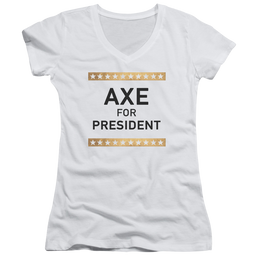 Billions Axe For President - Juniors V-Neck T-Shirt Juniors V-Neck T-Shirt Billions   