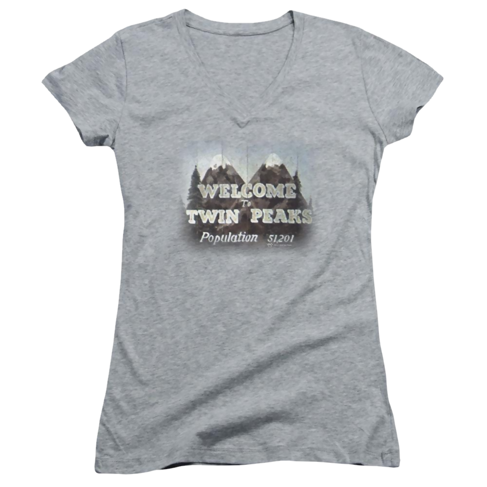 Twin Peaks Welcome To Juniors V-Neck T-Shirt Juniors V-Neck T-Shirt Twin Peaks   