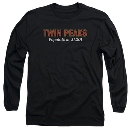 Twin Peaks Population - Men's Long Sleeve T-Shirt Men's Long Sleeve T-Shirt Twin Peaks   