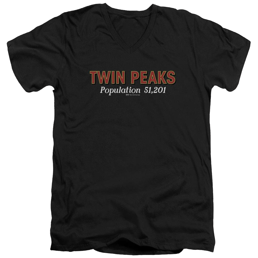 Twin Peaks Population Men's V-Neck T-Shirt Men's V-Neck T-Shirt Twin Peaks   