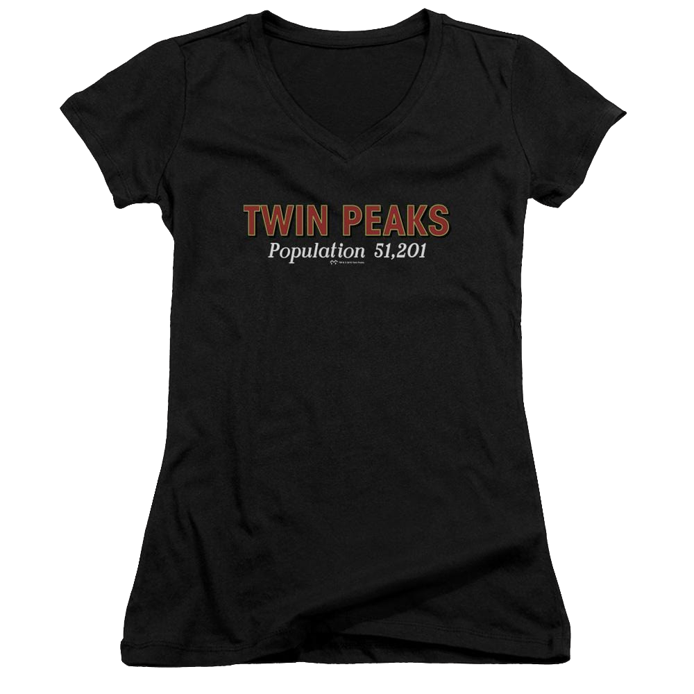 Twin Peaks Population Juniors V-Neck T-Shirt Juniors V-Neck T-Shirt Twin Peaks   