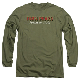 Twin Peaks Population Men's Long Sleeve T-Shirt Men's Long Sleeve T-Shirt Twin Peaks   