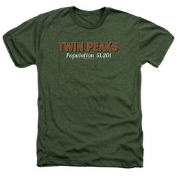 Twin Peaks Population - Men's Heather T-Shirt Men's Heather T-Shirt Twin Peaks   