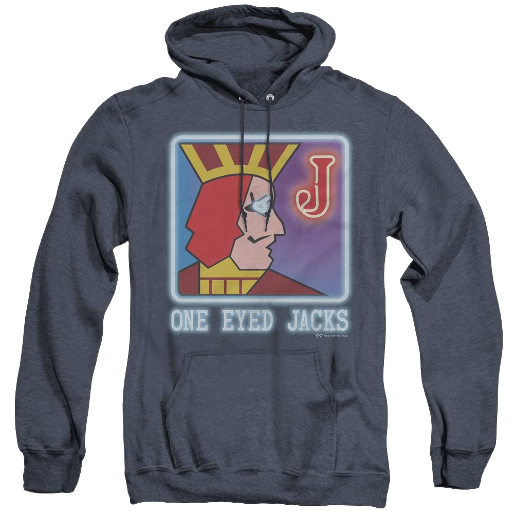 Twin Peaks One Eyed Jacks - Heather Pullover Hoodie Heather Pullover Hoodie Twin Peaks   