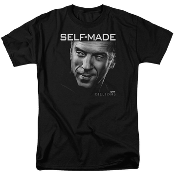 Black men's regular fit t-shirt with Billions Self Made graphic
