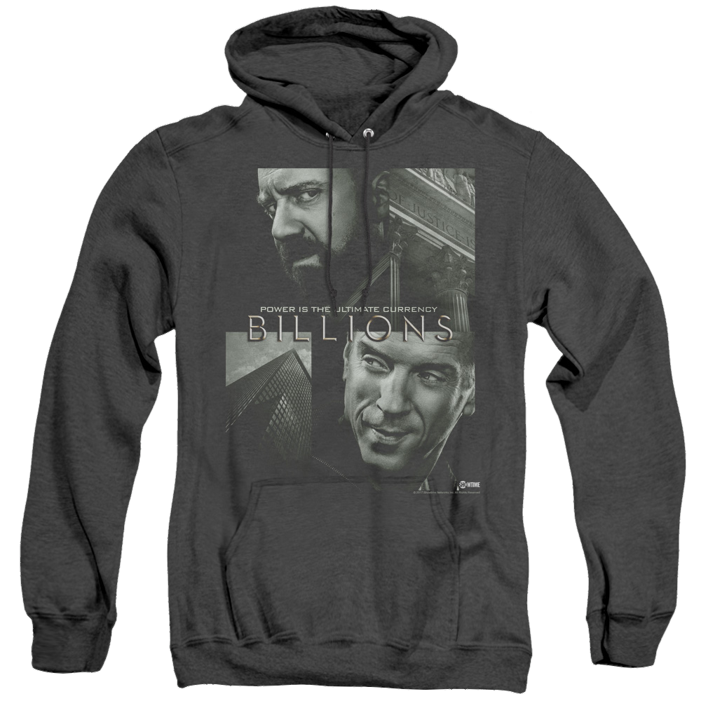 Billions Currency Poster - Heather Pullover Hoodie Heather Pullover Hoodie Billions   