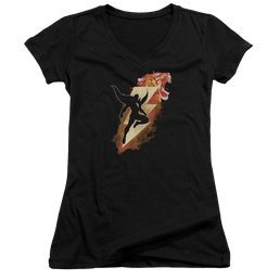 Shazam Movie Tiger Bolt - Juniors V-Neck T-Shirt Juniors V-Neck T-Shirt Shazam   