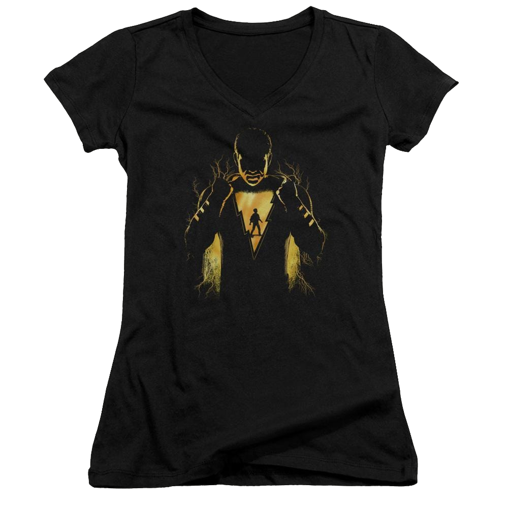 Shazam Movie Whats Inside - Juniors V-Neck T-Shirt Juniors V-Neck T-Shirt Shazam   